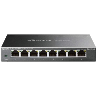 TP-Link TL-SG108E Managed Switch 8 Port Gigabit Ethernet LAN Switch(Plug-and-Play Netzwerk Switch,Metallgehäuse, QoS, IGMP-Snooping,LAN Verteiler, zentrales Management, energieeffizient)schwarz