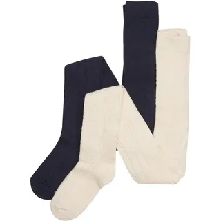 MINYMO Strumpfhose "Stockings Pointelle (2-Pack)" in Weiß | Gr.: 80/86