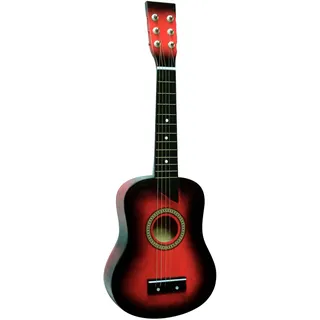 MSA 1/16 Kindergitarre Konzertgitarre für Kinder mit Stahlsaiten in rot