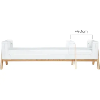 gaia baby Gaia Baby, Babybett Gaia Hera Junior Bett Erweiterung für Hera Babybett / Juniorbett Extention, Farbe: Scandi White/Natural