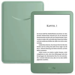 Amazon Kindle (16 GB) – Der leichteste und kompakteste Kindle, mit blendfreiem Bildschirm, schnellerem Umblättern, anpassbarem Frontlicht und langer Akkulaufzeit – mit Werbung – matchagrün