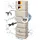Slim Wandtank Set 350 l inkl. Doppelauslaufhahn + Fallrohranschluss sandbeige