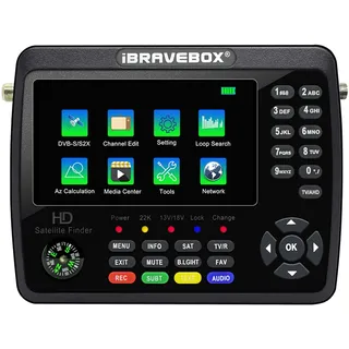 Irfora V10 Finder Max+ HD Satelliten-TV-Signalfinder DVB-S/S2/S2X Digitales Handsignalmessgerät Satellitenfinder H.265 4,3-Zoll-LCD zum Einstellen der Sat-Schüssel