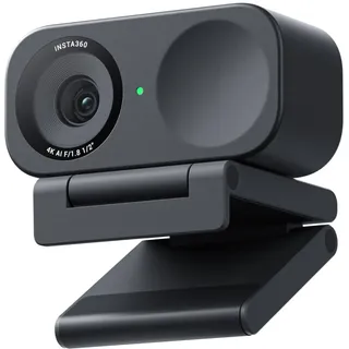 Insta360 Link 2C Standard Bundle - 4K Webcam für PC/Mac, 1/2" Sensor, Auto-Framing, HDR, Mikro mit KI-Geräuschunterdrückung, Gestestenkontrolle für Streaming, Videoanrufe, Gaming,