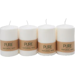 Richard Wenzel PURE Natural Wax Stumpenkerze 9 cm weiß