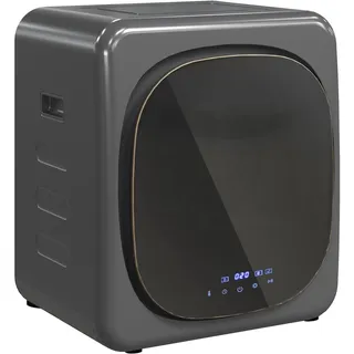 HOMCOM Mini Wäschetrockner mit 6 Programm LED-Touchscreen 4 kg bis zu 60°C, 800W Freistehend Wandmontierbar Ablufttrockner mit Überhitzungsschutz Ablufttrockner für Kleidung Grau