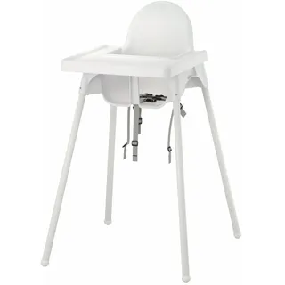 IKEA ANTILOP Kinderhochstuhl mit Tablett weiß/weiß