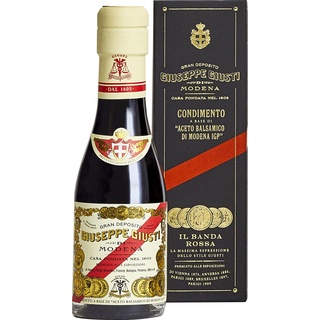 Giuseppe Giusti Il Banda Rossa Aceto Balsamico di Modena IGP Balsamessig 5 Goldmedaillen Traditionsflasche in Geschenkpackung (1 x 0.1 l)