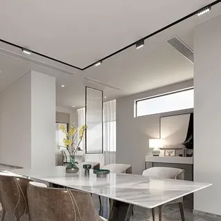 B·LED BARCELONA LED Lineare LED-Leuchte schwenkbar für Magnetschiene 48 V - 6 W - UGR16 - Schwarz - Warmweiß