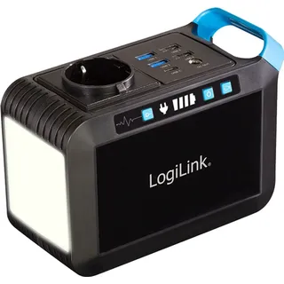 Logilink Mobiles Ladegerät/Powerstation 80 Watt schwarz