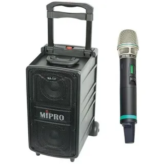 Mipro MA-727 mit 1-Kanal Empfangsmodul und Mikrofon (Aktiv), PA Lautsprecher, Schwarz