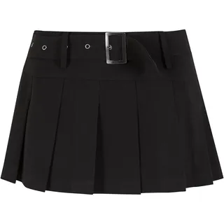 URBAN CLASSICS Pleated Midirock Black M