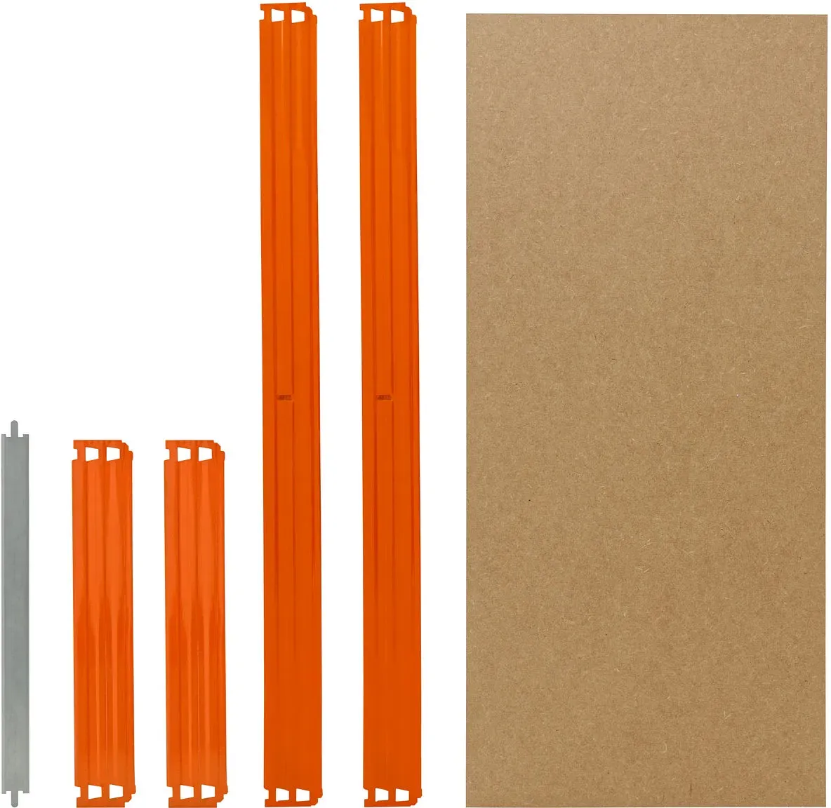shelfplaza PRO 120x30 cm Fachboden-Set in blau-orange für PRO Schwerlastregale