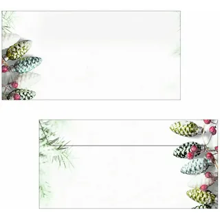 Sigel Weihnachtsbriefumschläge Christmas Garland DIN lang ohne Fenster, 50 St.