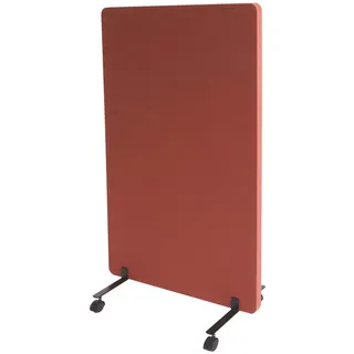 Proregal Akustik-Trennwand HxBxT 127x80x39 cm doppelwandig rollbar Stoff Braun Büro-Sichtschutz Raumteiler Pinnwand