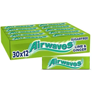 Airwaves Lime & Ginger Kaugummis 30 Pack à 12 Dragees