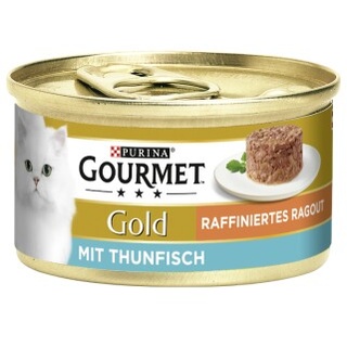 Purina Gourmet Gold Raffiniertes Ragout Thunfisch Nassfutter 12 x 85 g