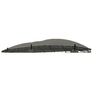 Lex Ersatzdach Pavillon oval 5,3 x 3,5 m Steingrau