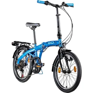 Agon Parklane Klapprad 150 - 185 cm Klappfahrrad mit 6 Gängen Fahrrad Faltrad mit Beleuchtung StVZO und Fahrradständer