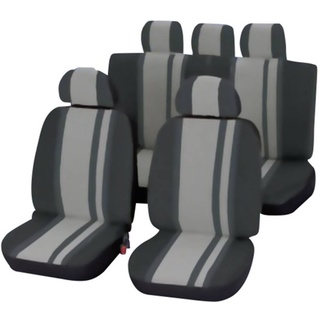Unitec 84957 Sitzbezugset Newline 14-teilig, Grau/Schwarz