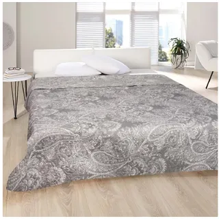 Bestlivings Tagesdecke, Decke XXL (220x240 cm) Patchwork, Überwurf Steppbett grau