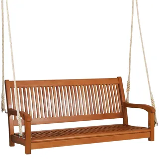 Costway Schaukelbank Natur 2-Sitzer