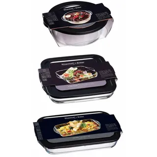 Ritzenhoff & Breker Auflaufformen mit Frischhaltedeckel 3er Set groß - DS