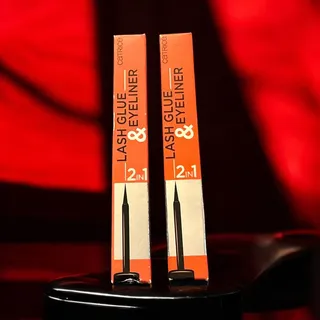 Catrice Lash Glue & Eyeliner, Fake Lashes-Zubehör, Nr. 010 Strong Black, schwarz, Ultra Schwarz, Expressergebnis, schnelltrocknend, matt, vegan, Mikroplastik Partikel frei, ohne Parfüm (1,7ml)