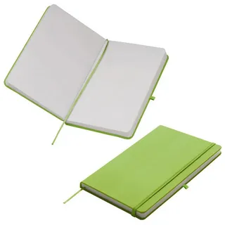 Easy Gifts Notizbuch / DIN A5 / 160S. / blanko / samtweiches PU Hardcover / Farbe: hellgrün