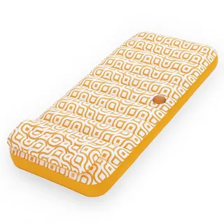 BESTWAY Luftmatratze mit Samtoberfläche, 169 x 77,5 x 30,5 cm, 1 Person, PVC, 2 Luftkammern, Samtoberfläche, Integrierter Getränkehalter, Sicherheits- und Schnellverschlussventil, Reparaturflicken