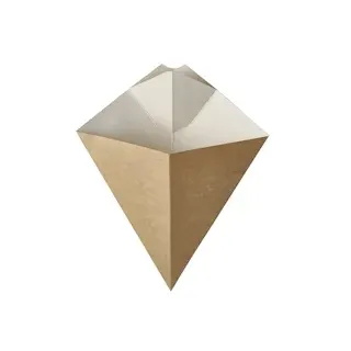 Papstar "pure" Pommes-Frites-Spitztüten mit Dip-Ecke Pappe 19,5 cm x
