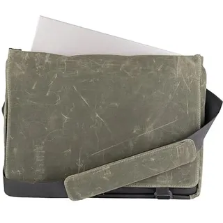 ATRAN VELO Metro Messenger Bag Green, AVS, Leinwand, W41 x H31 x D8, 10L, 1,35 kg