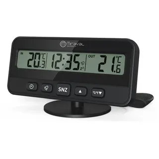 digi-tech gmbh Miraval Autothermometer mit Aussensensorkabel 2900 mm Glatteiswarnung