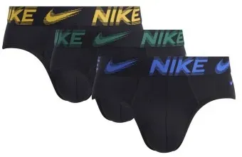 Nike 3P Dri-Fit Essential Micro Hip Brief Schwarz/Grün Polyester Small Herren