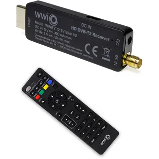 WWIO Streaming-Stick Trinity T2 TV Stick mit 2 in 1: Fernbedienung & IR Fernbedienungsempf.