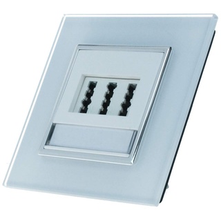 Livolo Telefonanschlussdose optional mit Glasrahmen NFN TEA-LEG in Weiß (LIVOLO TEA Telefonanschlussdose NFN inklusive Glasrahmen in Weiß TEA-LEG-11)