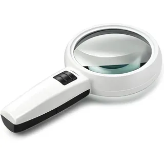 Ersandy - Lupe mit Licht, 30-fache große Taschenlupe, 3 LED-beleuchtete Lupe, geeignet für ältere Menschen, Lesen, Löten, Prüfen, Münzen, Schmuck