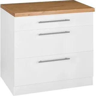 WIHO KÜCHEN Unterschrank »Unna«, 90 cm breit, mit 2 großen Auszügen, weiß