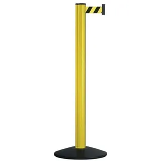 Via Guide Gurtpfosten einfach D83xH970mm schwarz Gurt schwarz/gelb Fuß VG VIA GUIDE