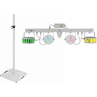 Eurolite Set LED KLS Laser Bar FX-Lichtset weiß + BPS-3 Boxenhochständer weiß