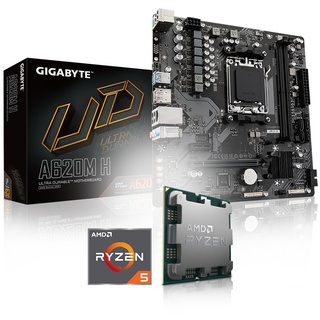 Memory PC Aufrüst-Kit Bundle Ryzen 5 8600G 6X 5.0 GHz Prozessor, GIGABYTE A620M H Mainboard (Komplett fertig zusammengebaut inkl. Bios Update und Funktionskontrolle)