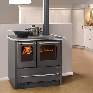 La Nordica-Extraflame La Nordica Küchenofen | SOVRANA EASY.16 | 7,5 kW | Anthrazit-Schwarz