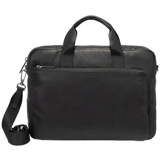Strellson Charles Aktentasche Leder 39 cm Laptopfach schwarz