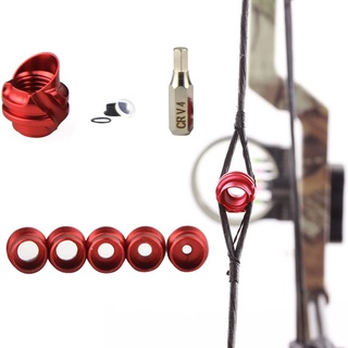 SHARROW Bogenschießen Peep Sight 37/45 Grad mit Kapuze und Blende Kit Aluminiumlegierung Peep Sight Innenkern 8X für Compoundbogen (rot)