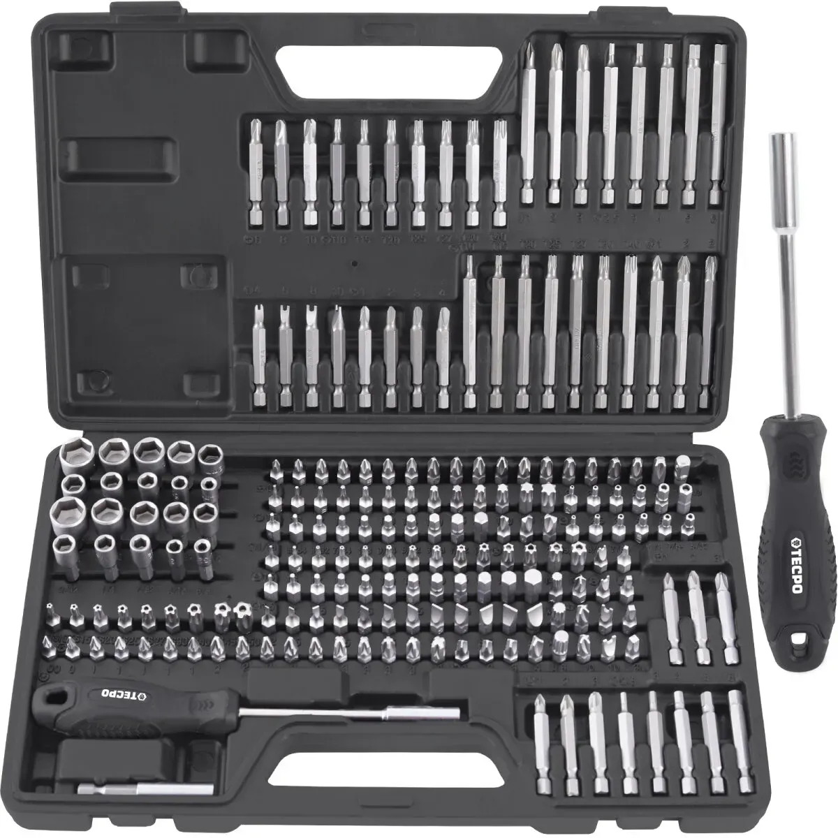 TECPO Universal-Sicherheits-Bitsatz 1/4" Bitsortiment 208-tlg. Bit...