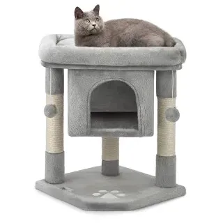 LIONTO Kratzbaum 60 cm hellgrau