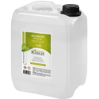 Brennerei Kessler Weingeist Primasprit Ethanol Trinkalkohol 96,4% - 5000ml - zur Herstellung von Likören - Direkt aus der Brennerei