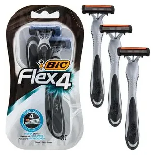 BIC Flex 4 Comfort Herrenrasierer – 3 Stück