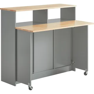 SoBuy - Sideboard mit Schiebetüren Kücheninsel mit erweiterbarer Arbeitsfläche Küchenschrank Kommode FSB36-HG