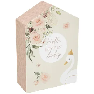 Atmosphera - Geburtsset Haus Schwan H30-5 cm - Rosa